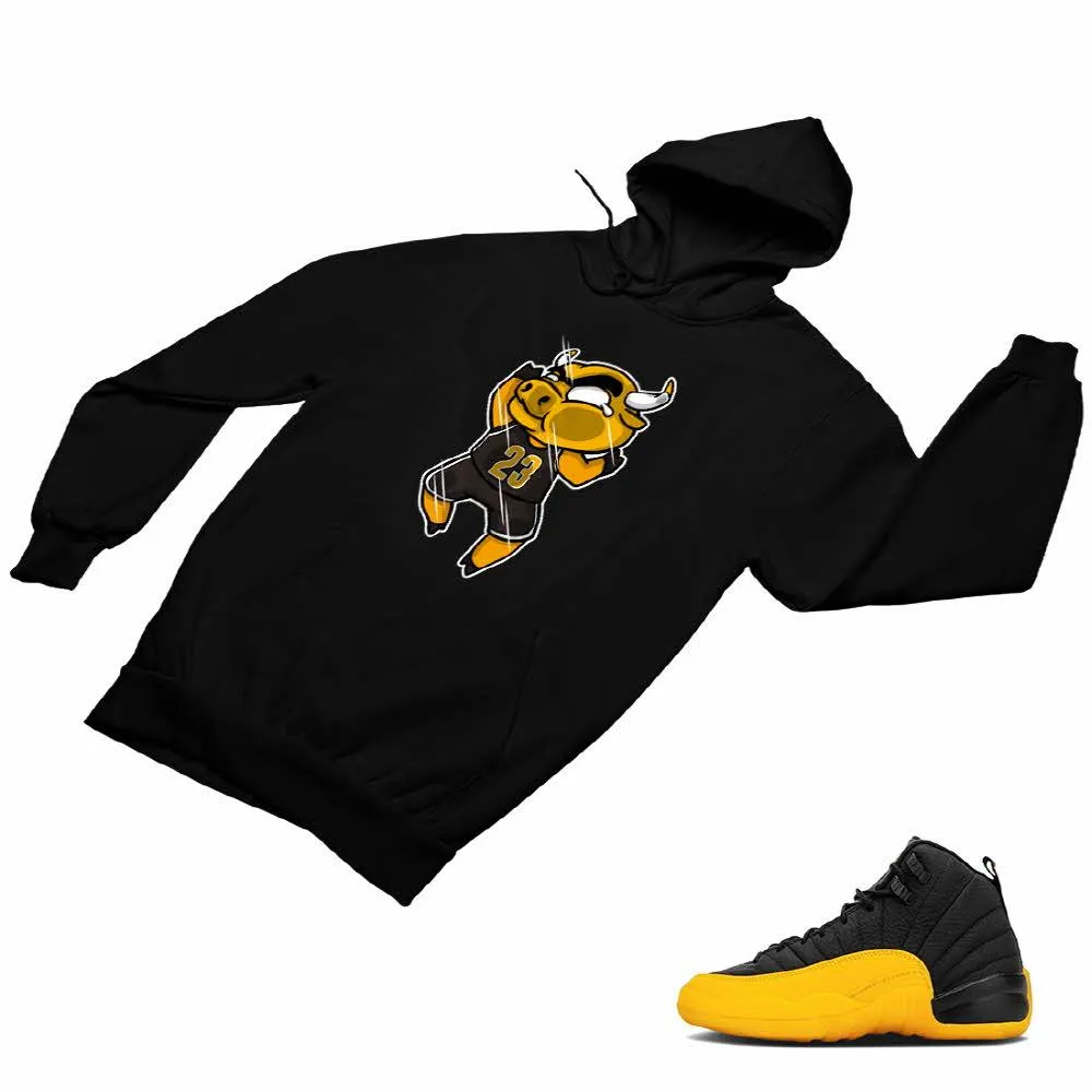 Jordan 12 University Gold Matching Custom Designed Hoodies JD 12-17-15