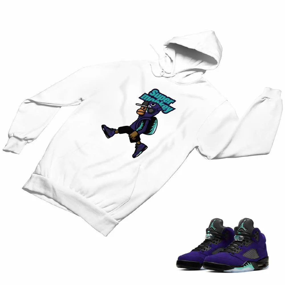 Jordan 5 Alternate Grape Matching Custom Designed Hoodies JD 5-2-8-4