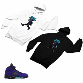 Jordan 5 Alternate Grape Matching Custom Designed Hoodies JD 5-2-8-4