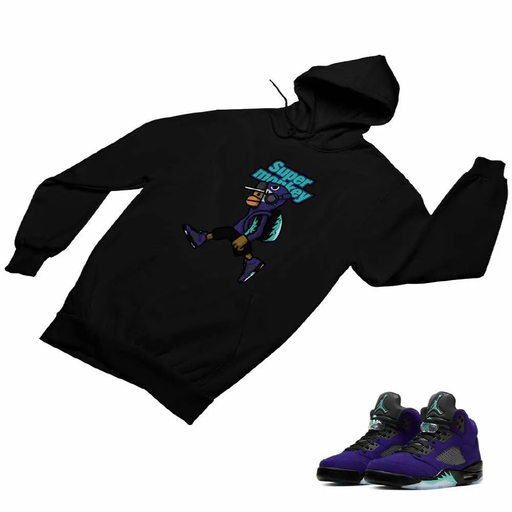 Jordan 5 Alternate Grape Matching Custom Designed Hoodies JD 5-2-8-4