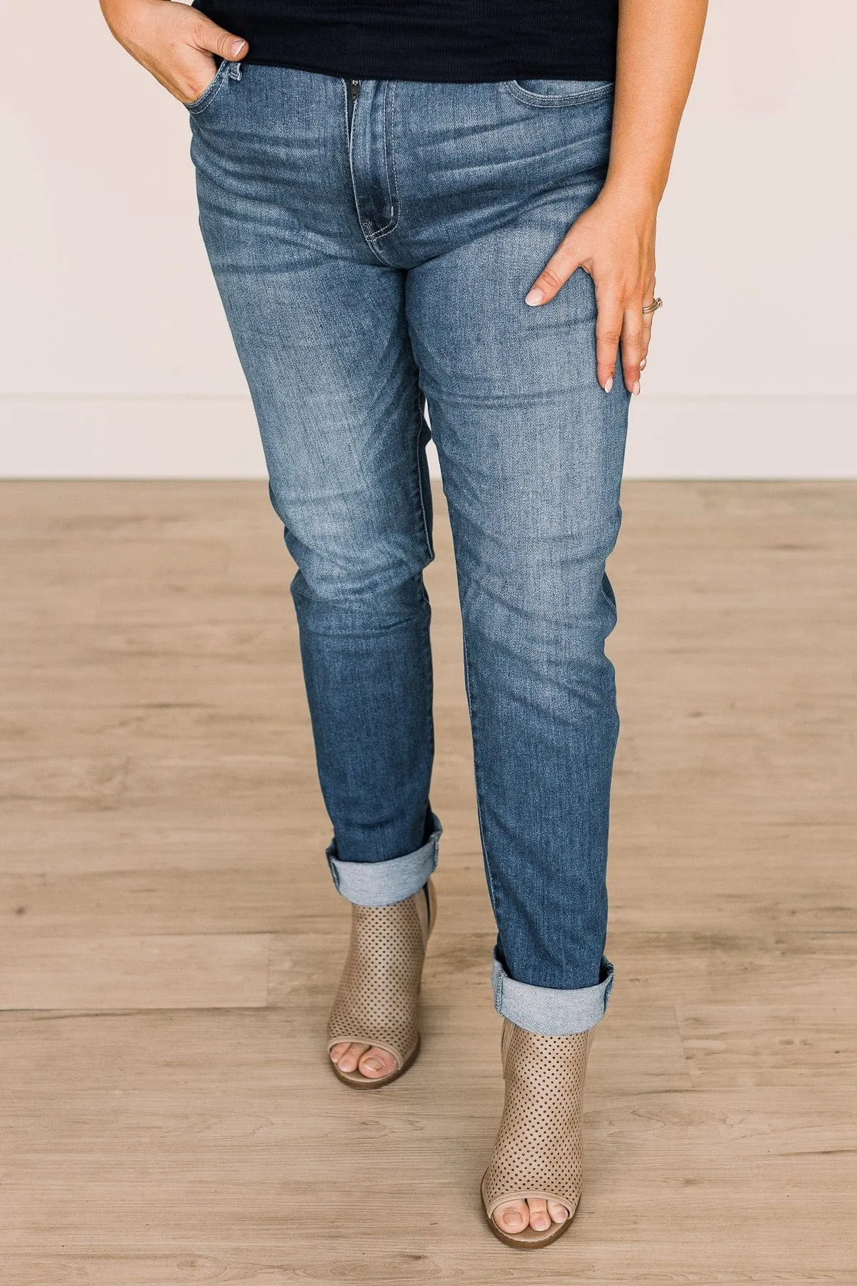 KanCan High-Rise Cigarette Leg Jeans- Kelly Wash