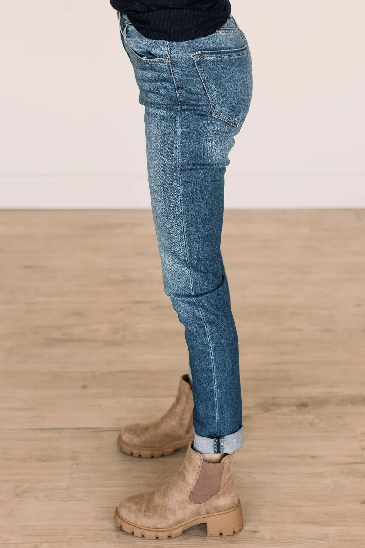 KanCan High-Rise Cigarette Leg Jeans- Kelly Wash