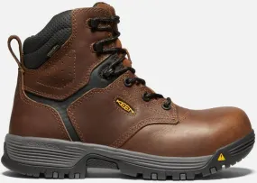 Keen Women's Waterproof Chicago 6 Boot (Carbon-Fiber Toe) Size 5 Wide In Tobacco Black