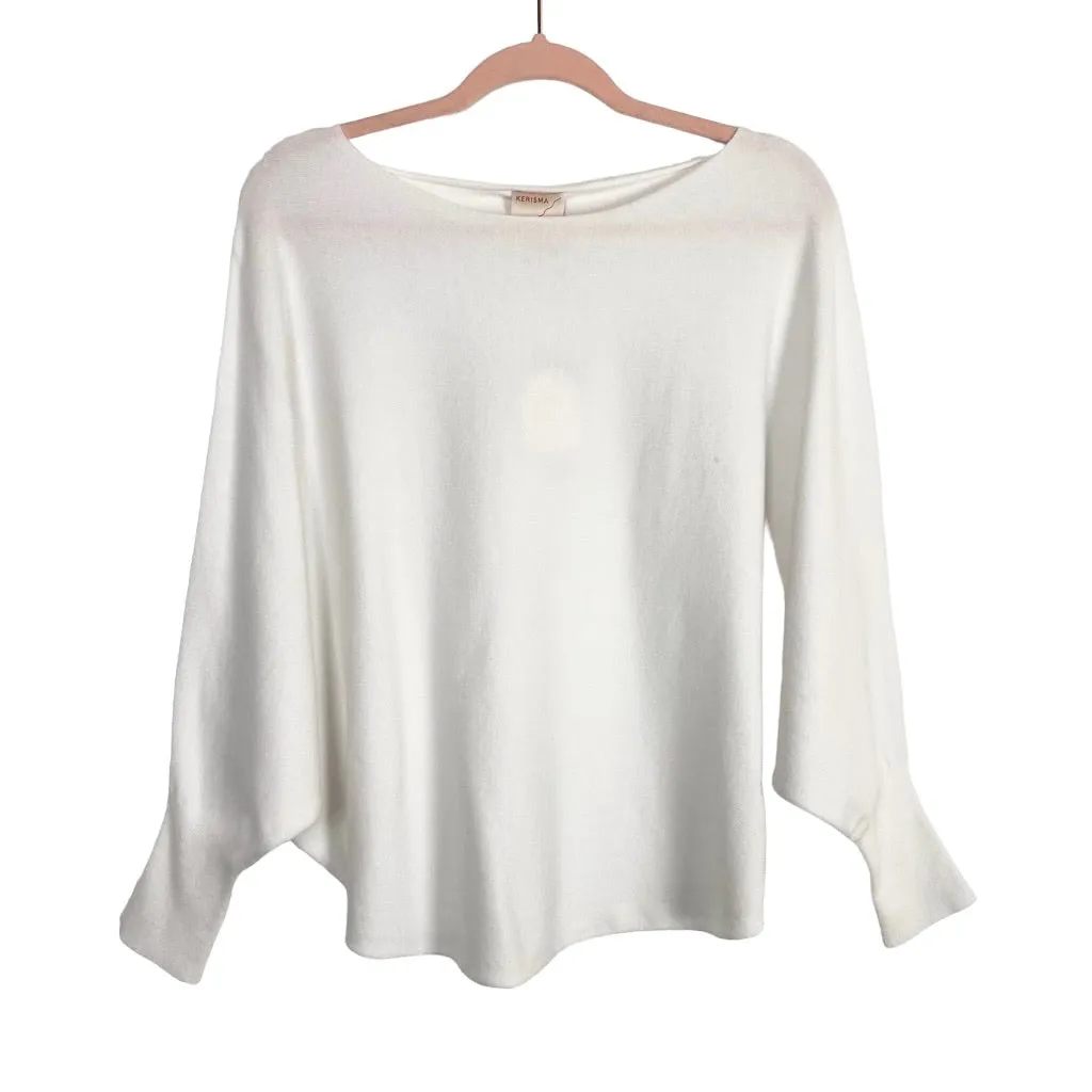 Kerisma White Boat Neck Dolman Sleeve Ryu Sweater NWT- Size M/L