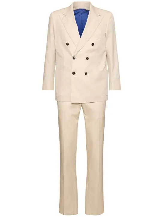 Kiton   Double breast cotton suit 