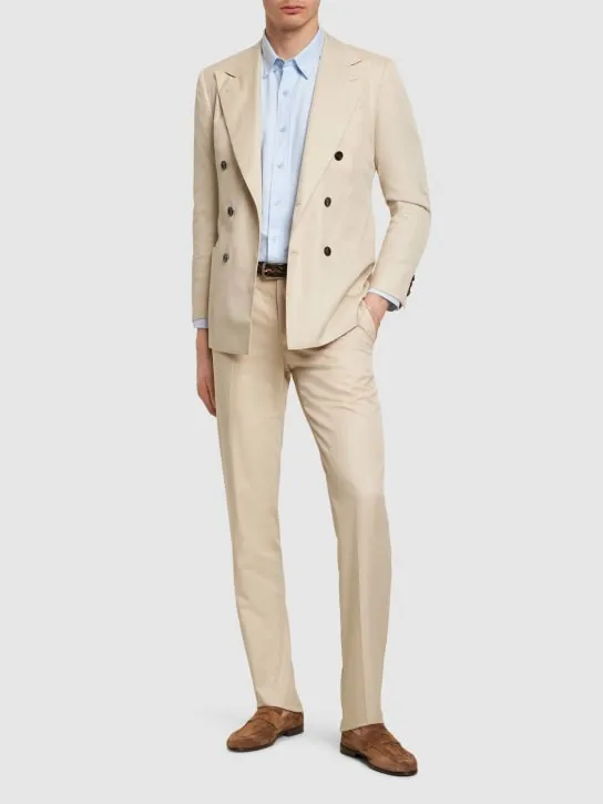 Kiton   Double breast cotton suit 