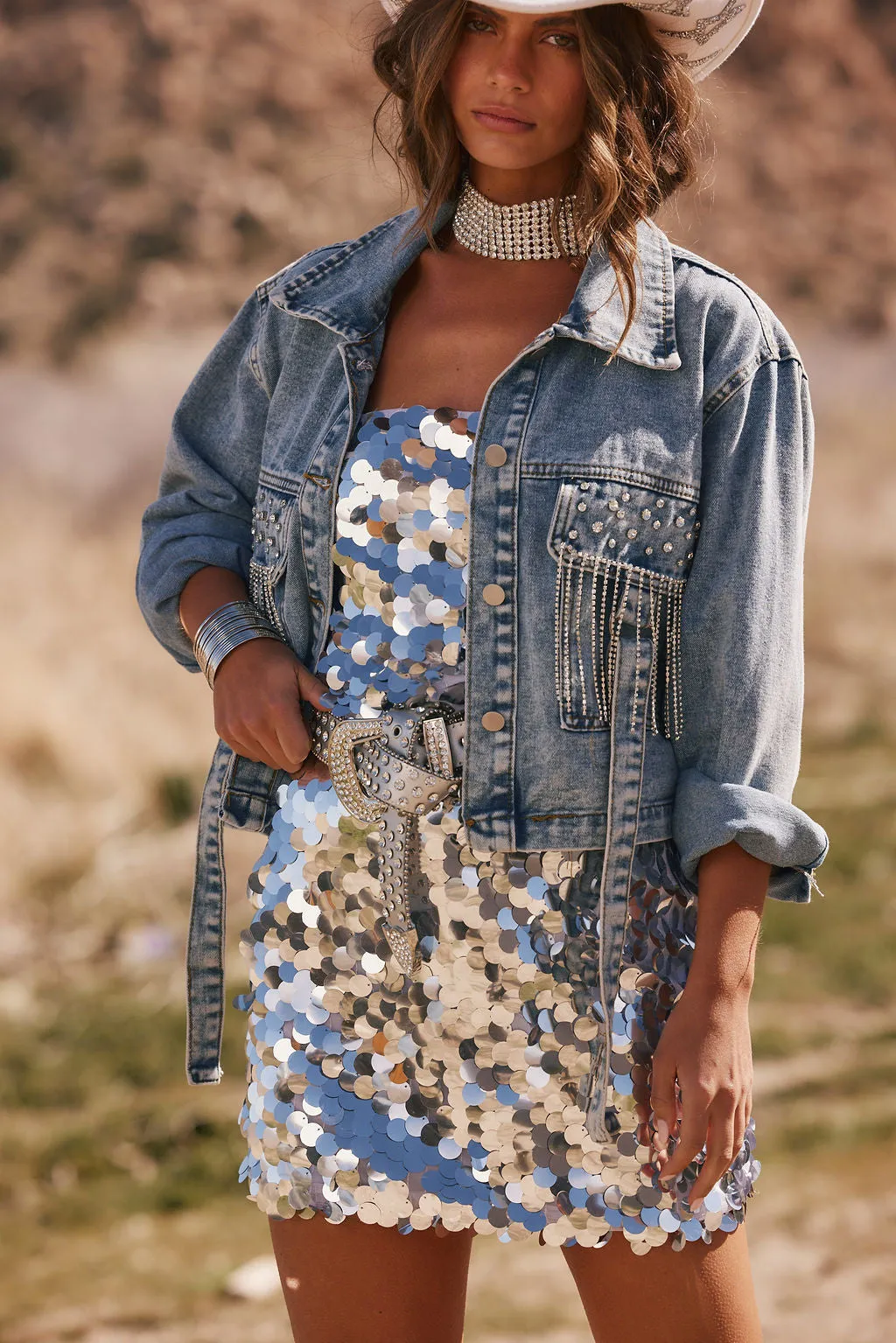 Knoxville Rhinestone Denim Jacket