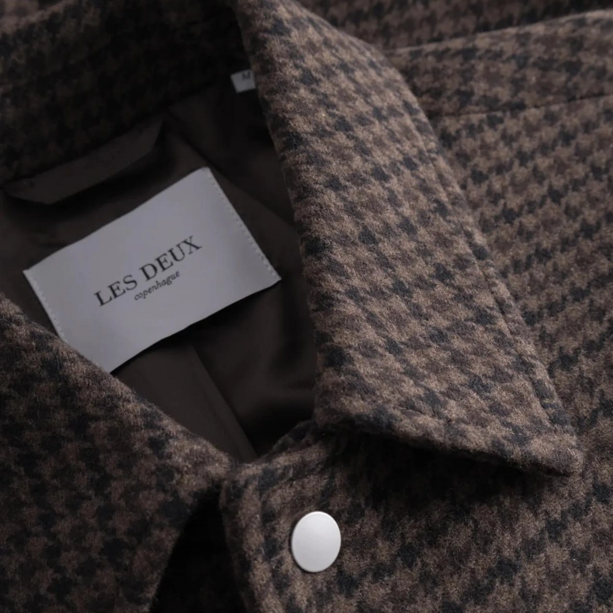 Les Deux Varsity Houndstooth Wool Jacket