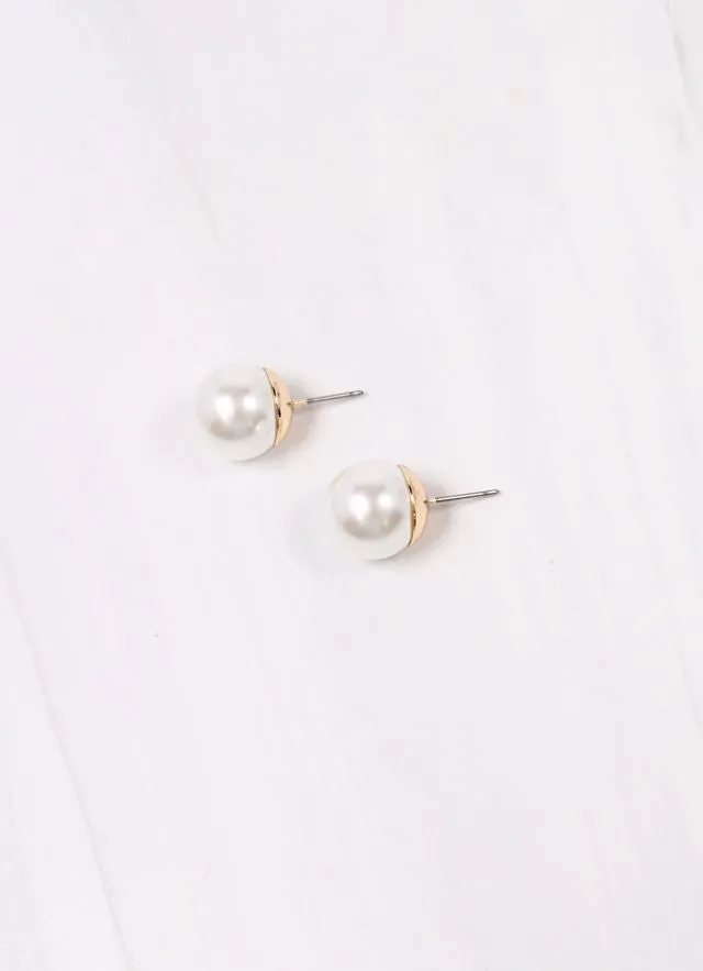 Linda Pearl Stud Earring CREAM