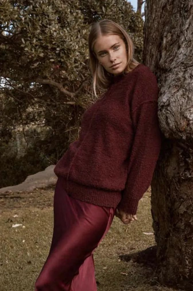 Lucy Sweater- Dark Cherry