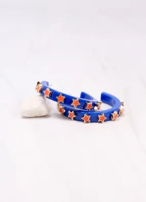 Markei Star Hoop Earring BLUE ORANGE