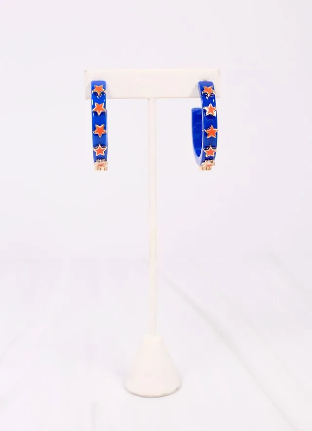 Markei Star Hoop Earring BLUE ORANGE