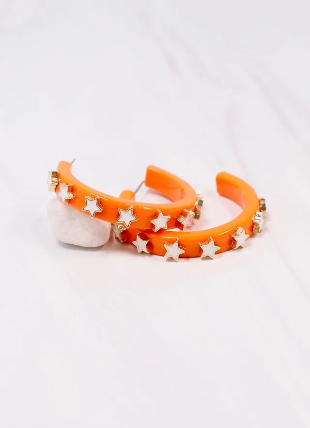 Markei Star Hoop Earring ORANGE