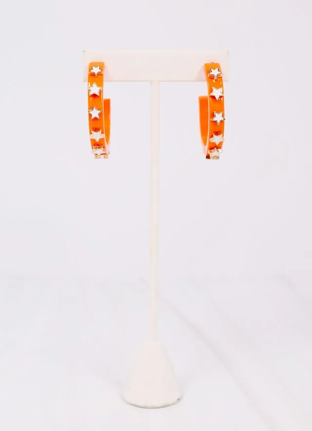 Markei Star Hoop Earring ORANGE