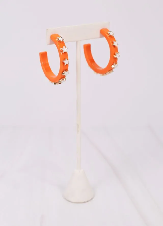 Markei Star Hoop Earring ORANGE