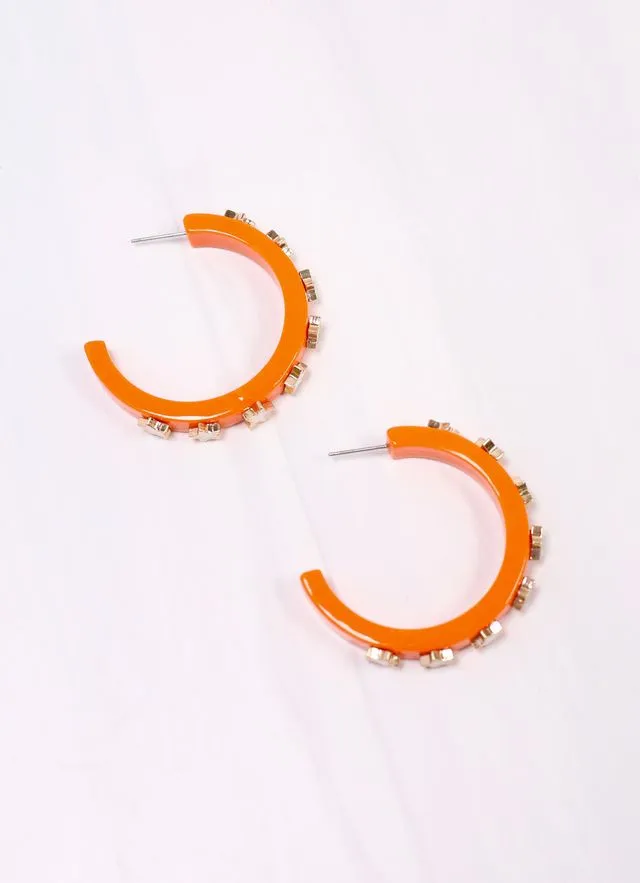 Markei Star Hoop Earring ORANGE