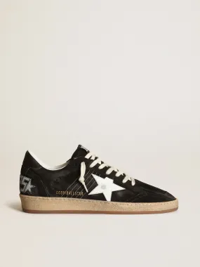 Men's Ball Star in black suede with white leather star