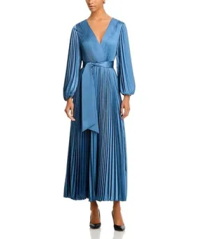 Milly Nadie Solid Pleated Maxi Dress