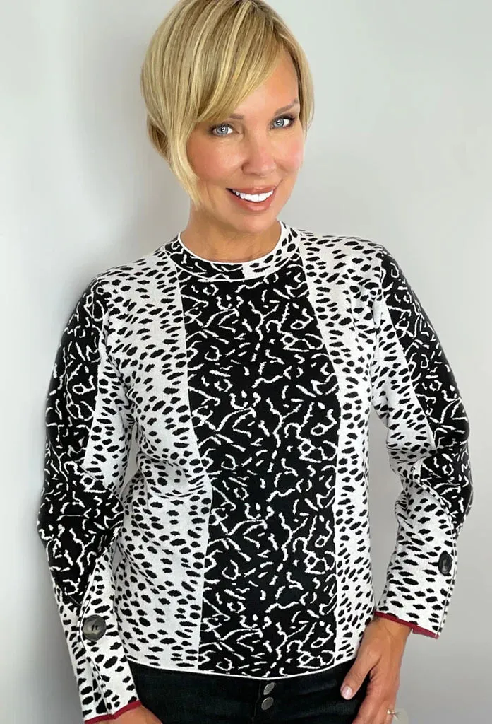 Mixed Animal Print Sweater