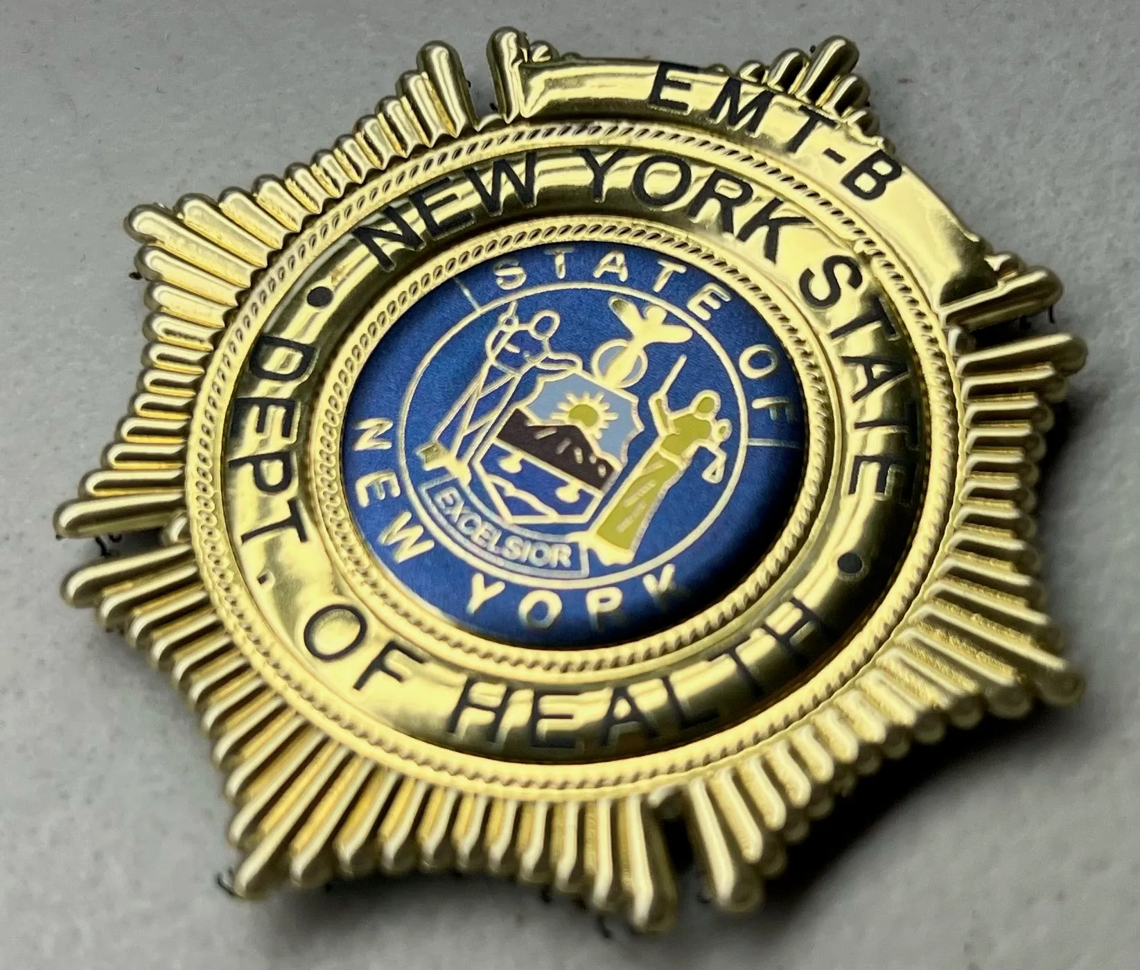 New York EMT-B FlexBadge (Velcro Backed)