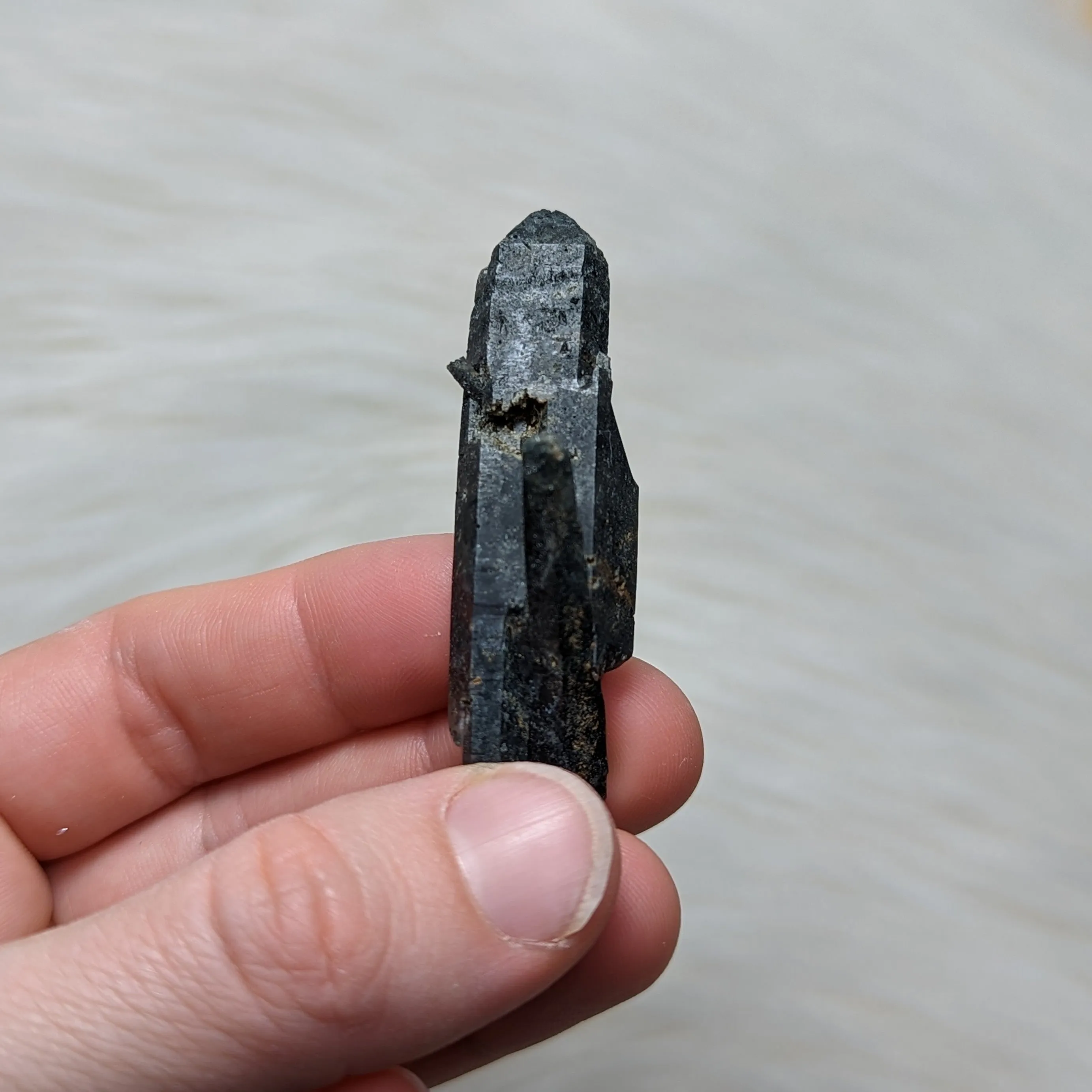 Quartz with Black Inclusuions- Unique Crystal Specimen