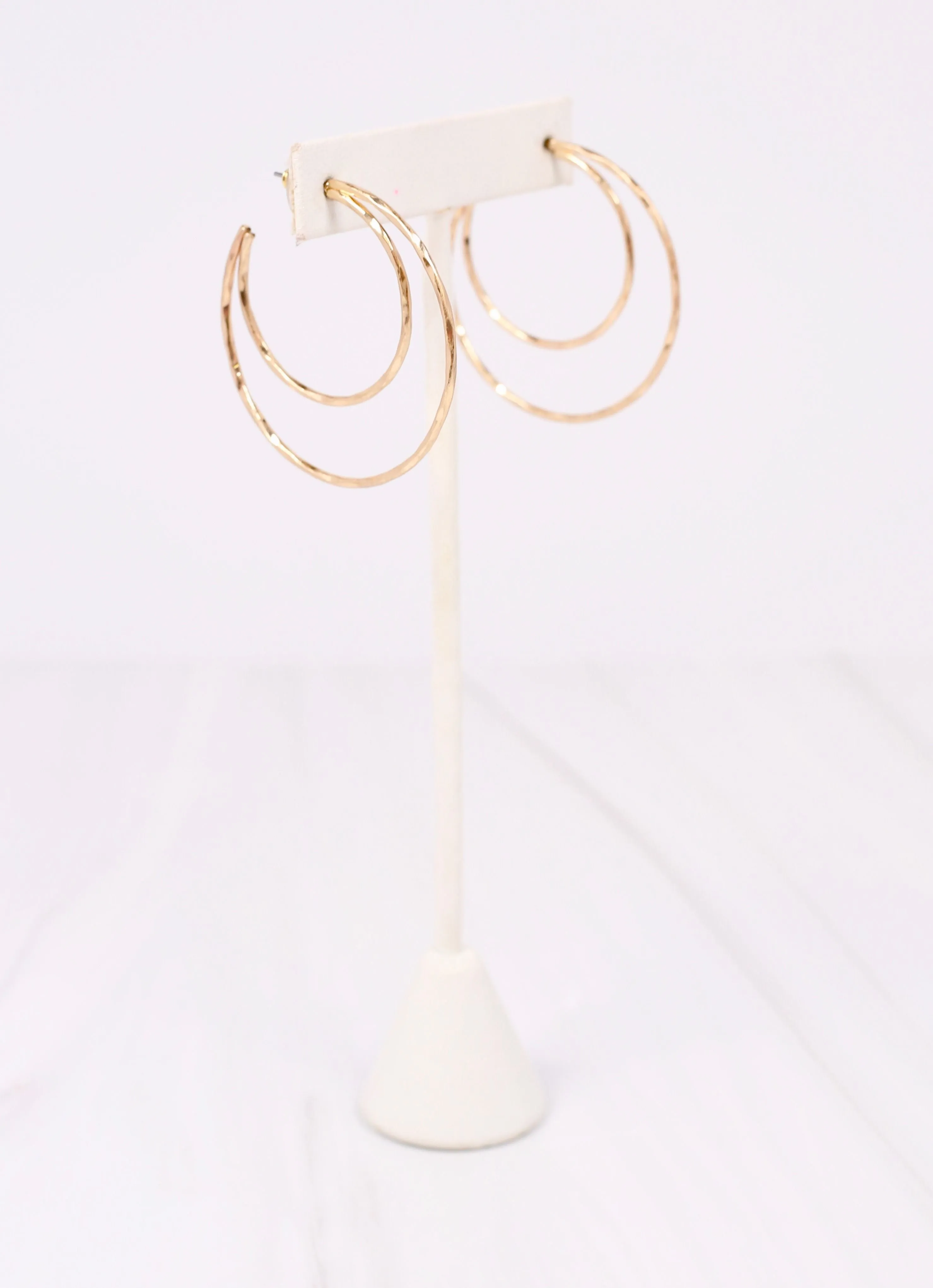 Quentin Open Hoop Earring WORN GOLD