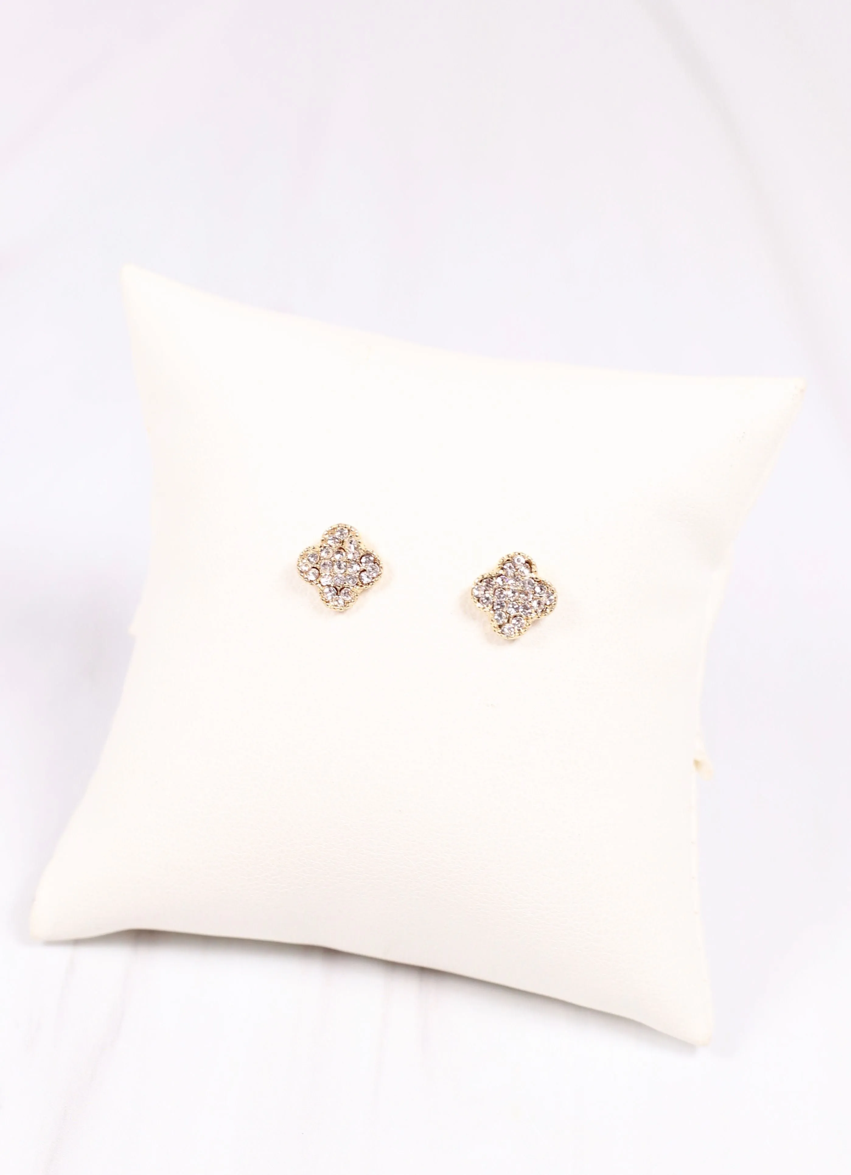 Quinn CZ Clover Earring GOLD