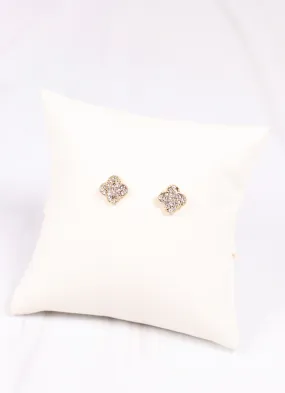 Quinn CZ Clover Earring GOLD