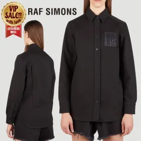 RAF SIMONS  |Casual Style Street Style Long Sleeves Plain Cotton