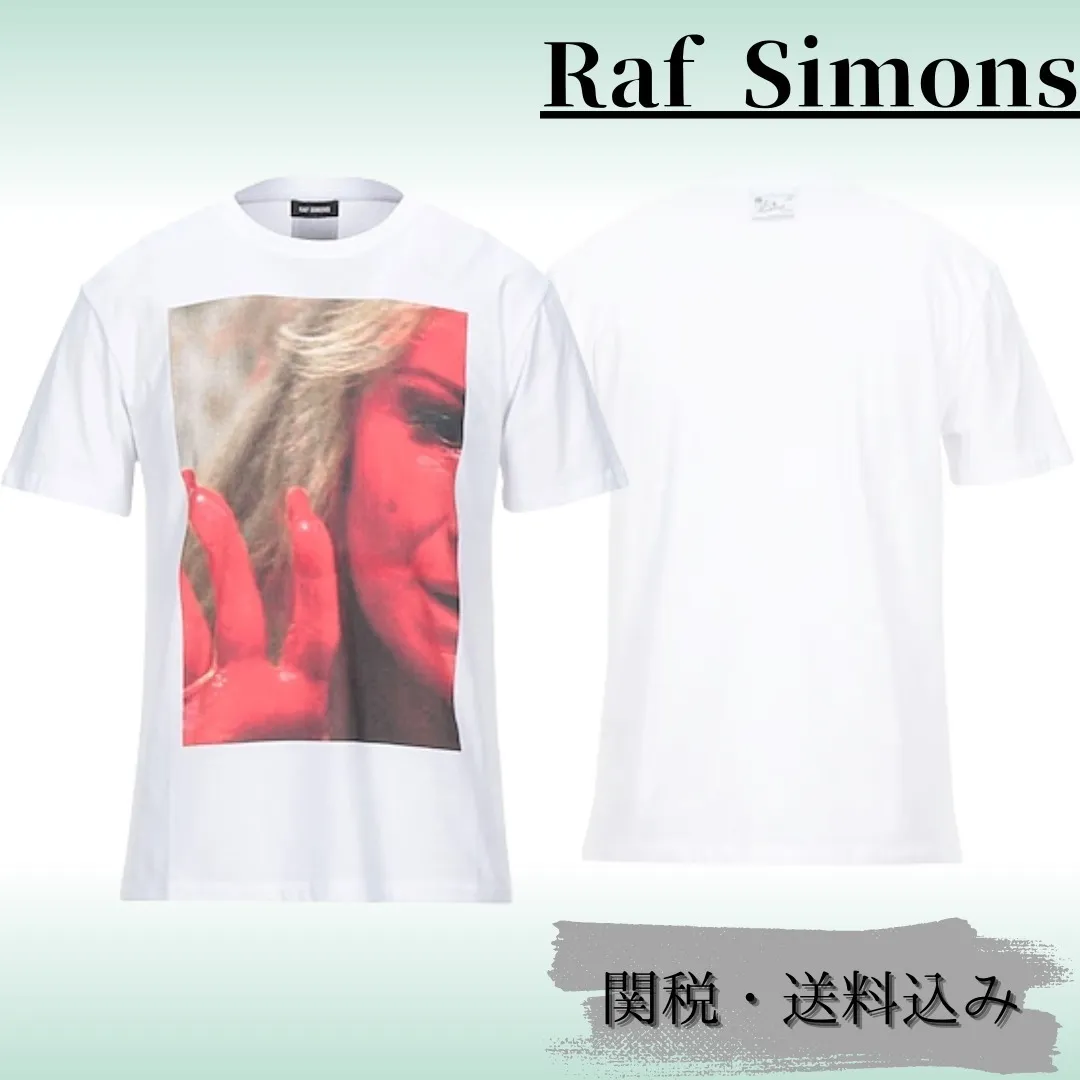 RAF SIMONS  |Cotton Short Sleeves Logo Designers T-Shirts