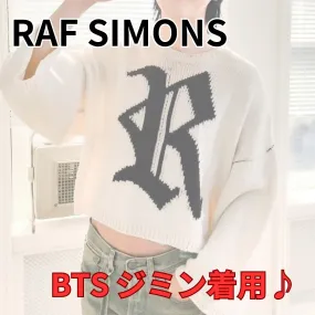 RAF SIMONS  |Crew Neck Casual Style Unisex Wool Long Sleeves Logo