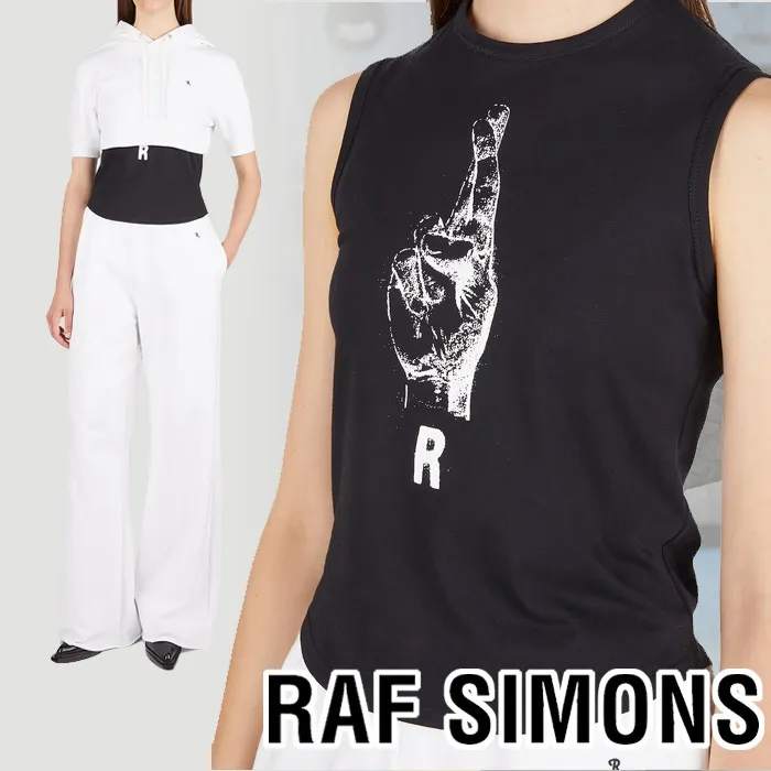 RAF SIMONS  |Crew Neck Cotton Medium Tanks & Camisoles