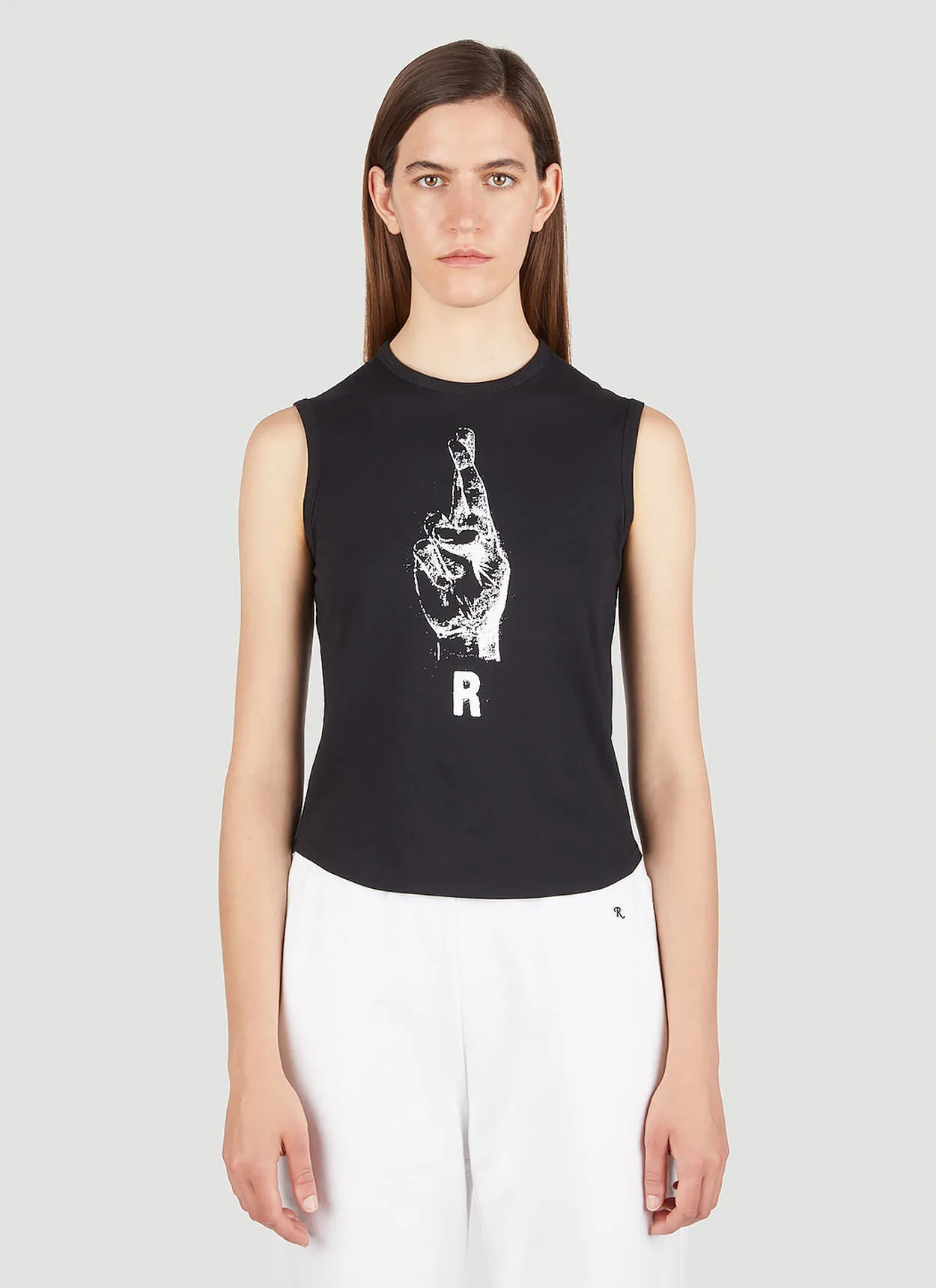 RAF SIMONS  |Crew Neck Cotton Medium Tanks & Camisoles