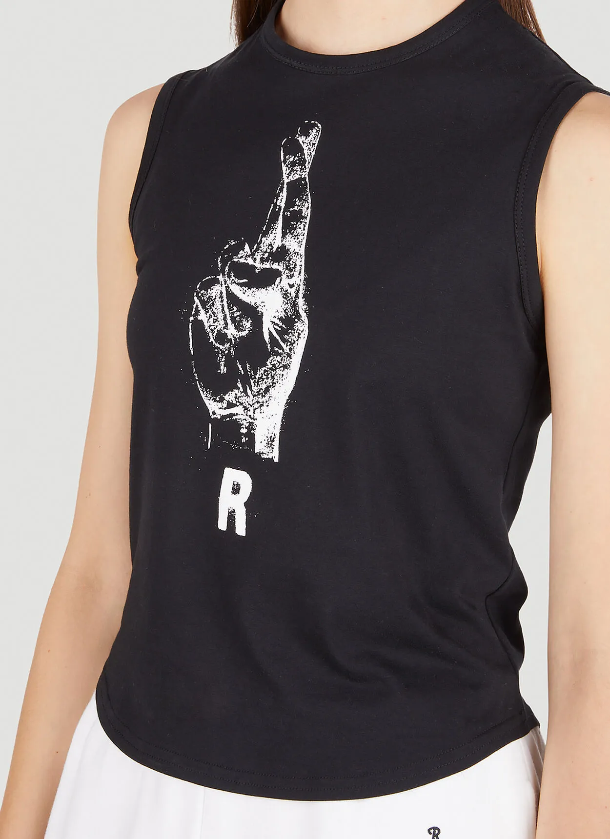 RAF SIMONS  |Crew Neck Cotton Medium Tanks & Camisoles