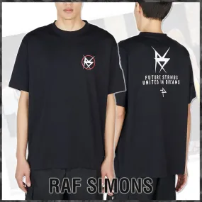 RAF SIMONS  |Crew Neck Street Style Collaboration Cotton Short Sleeves