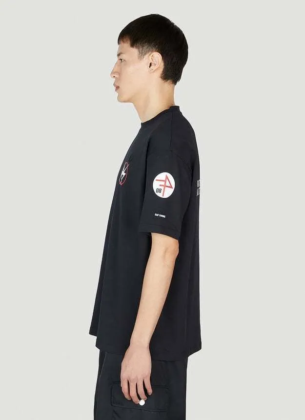 RAF SIMONS  |Crew Neck Street Style Collaboration Cotton Short Sleeves