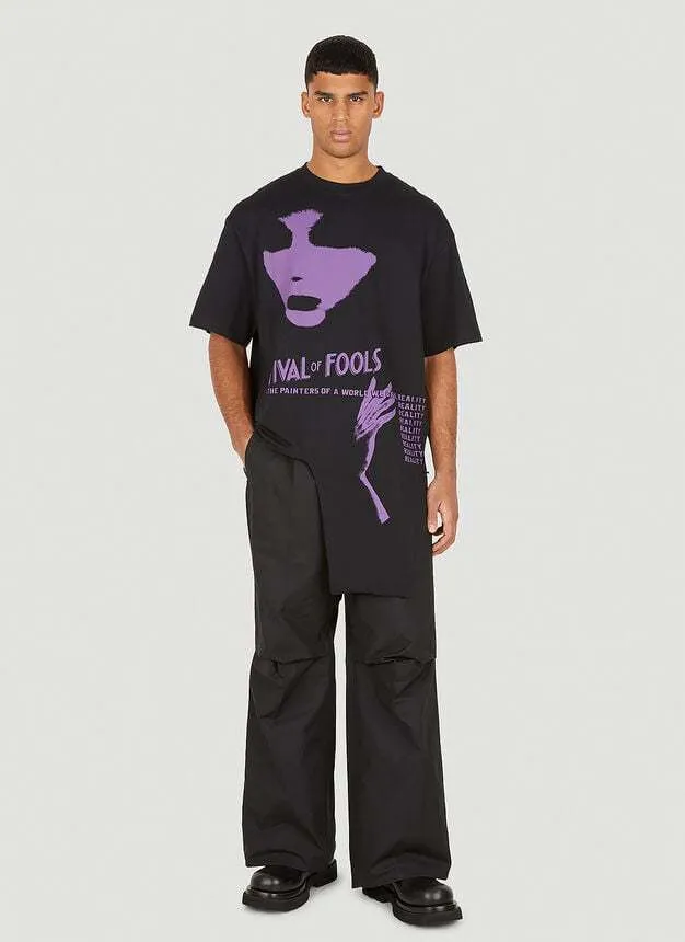 RAF SIMONS  |Crew Neck Street Style Cotton Short Sleeves Logo Designers