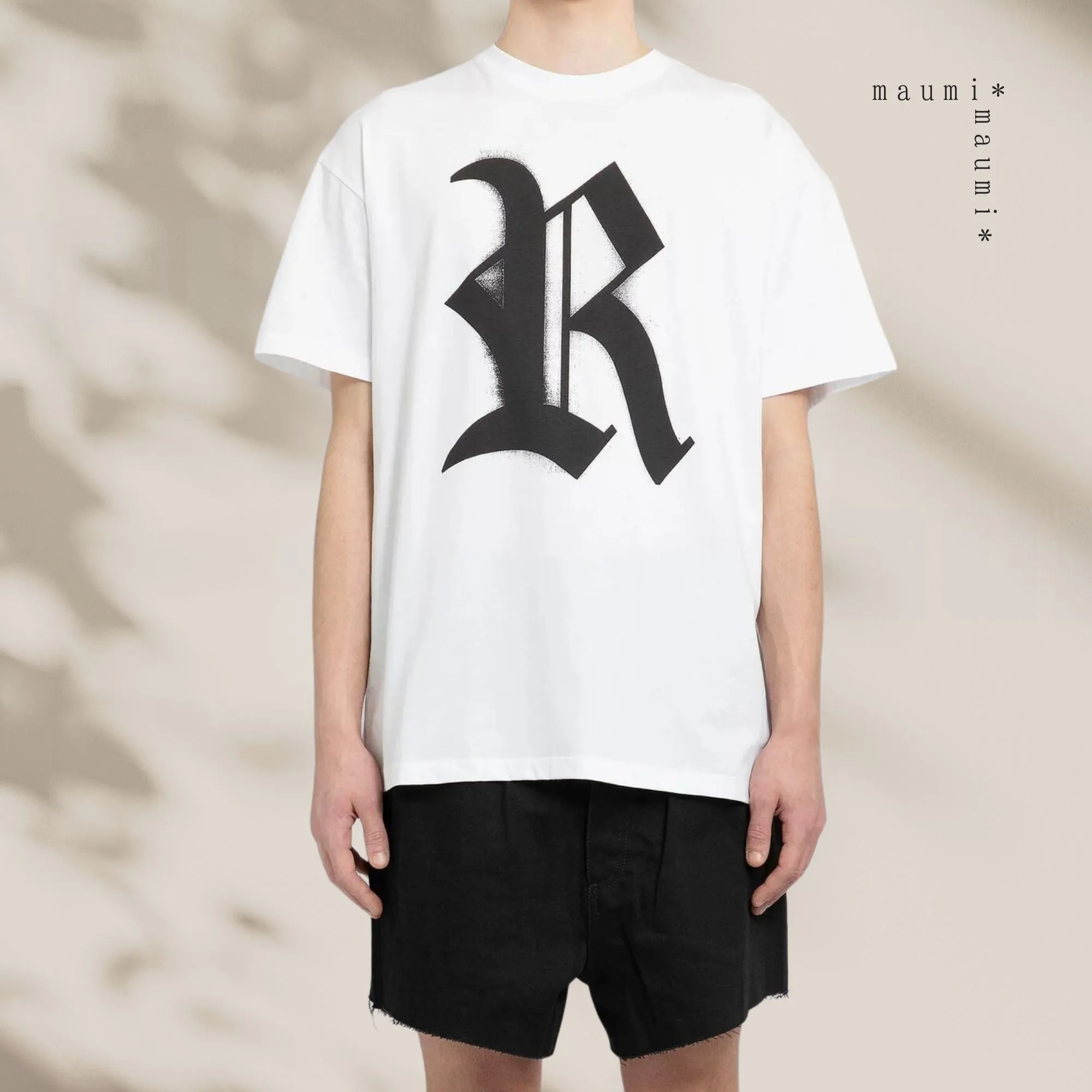 RAF SIMONS  |Crew Neck Street Style Cotton Short Sleeves Oversized Logo