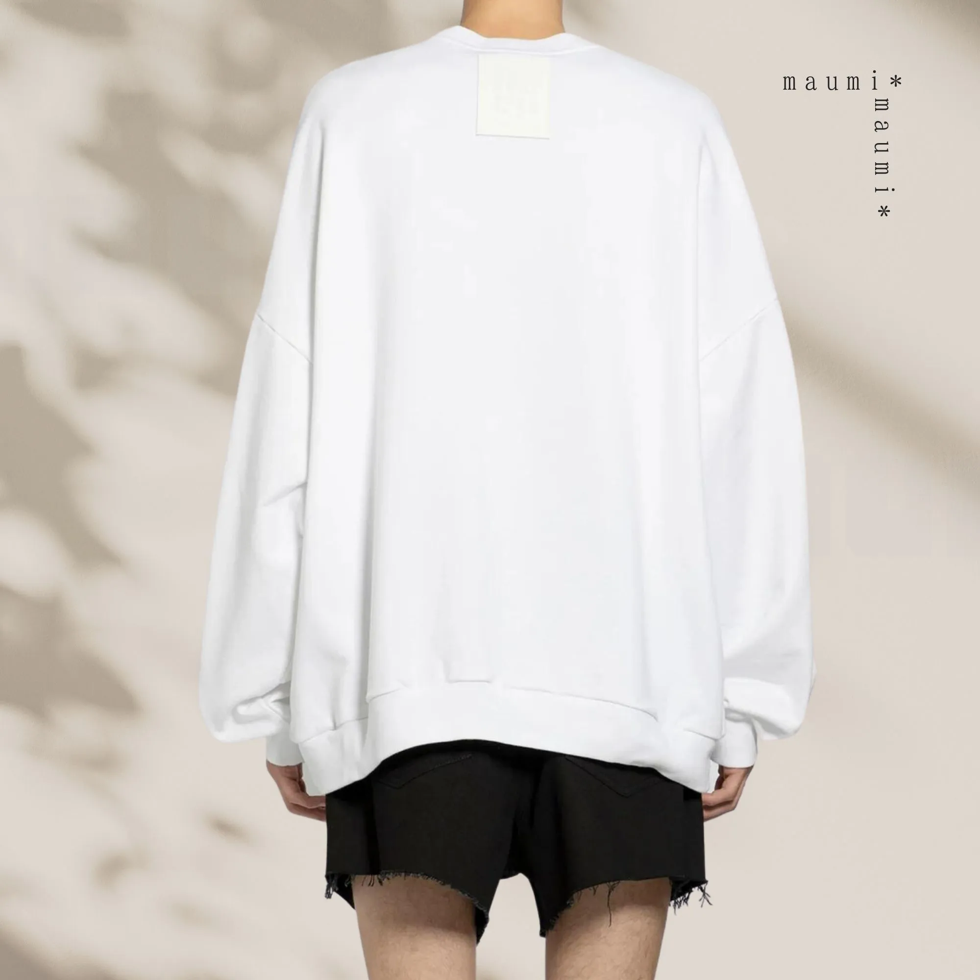 RAF SIMONS  |Crew Neck Sweat Long Sleeves Cotton Oversized Logo Designers