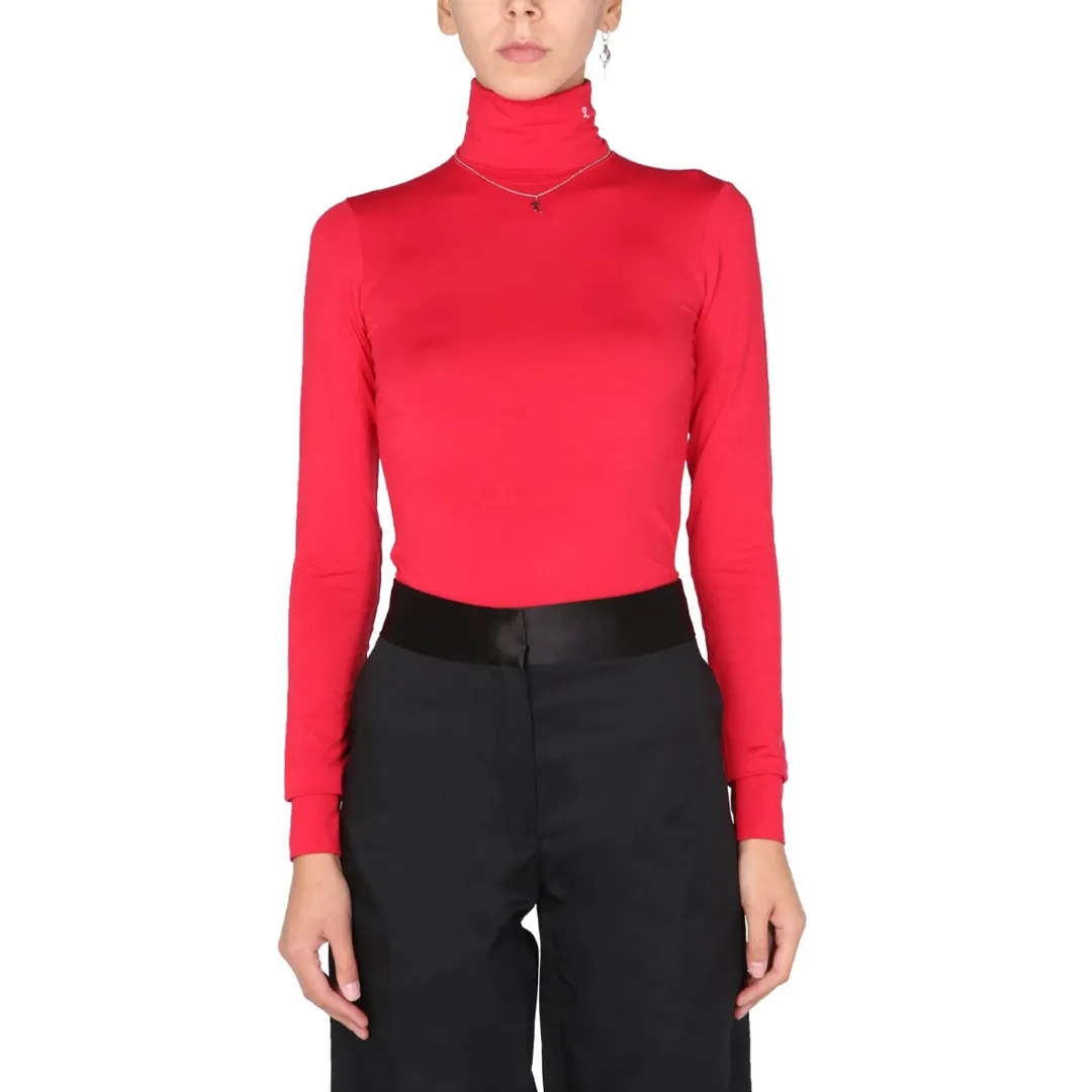 RAF SIMONS  |Long Sleeves High-Neck Elegant Style V-neck & Crew neck