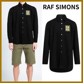 RAF SIMONS  |Street Style Long Sleeves Plain Cotton Oversized Logo