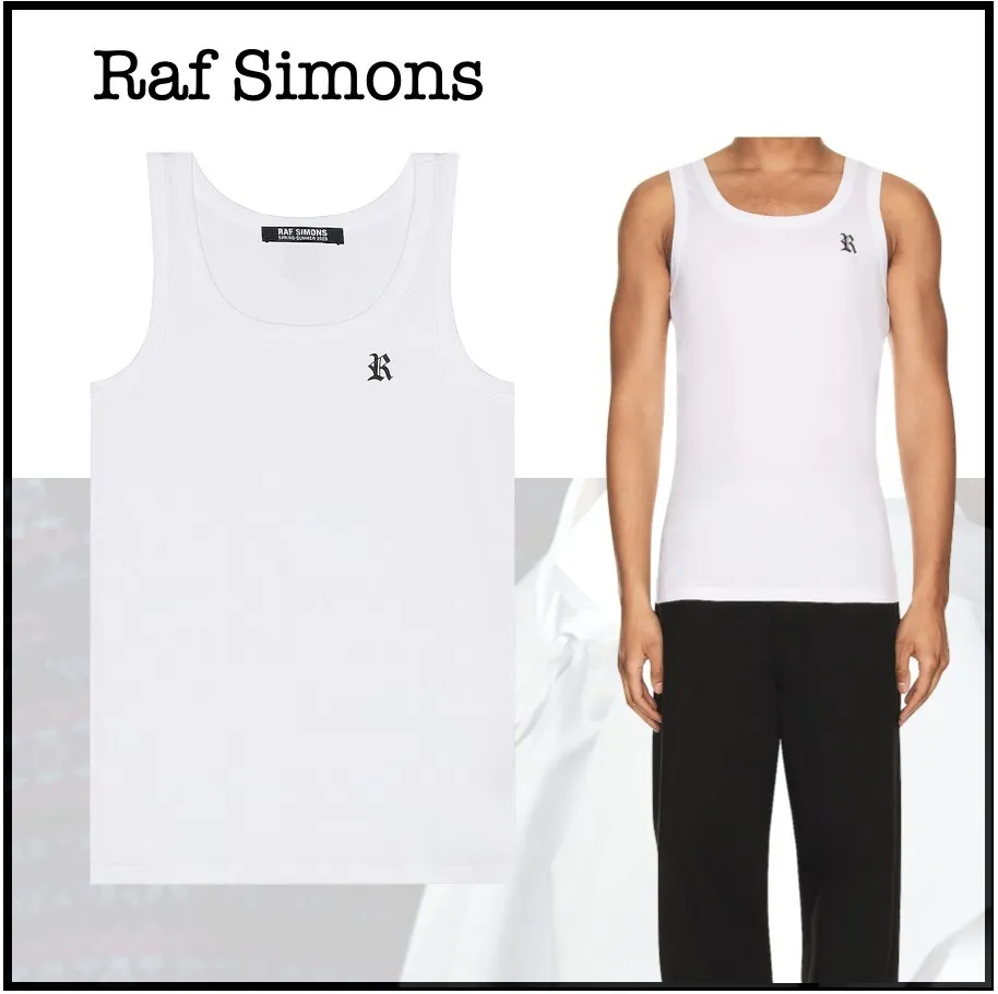 RAF SIMONS  |Street Style Plain Cotton Designers Tanks