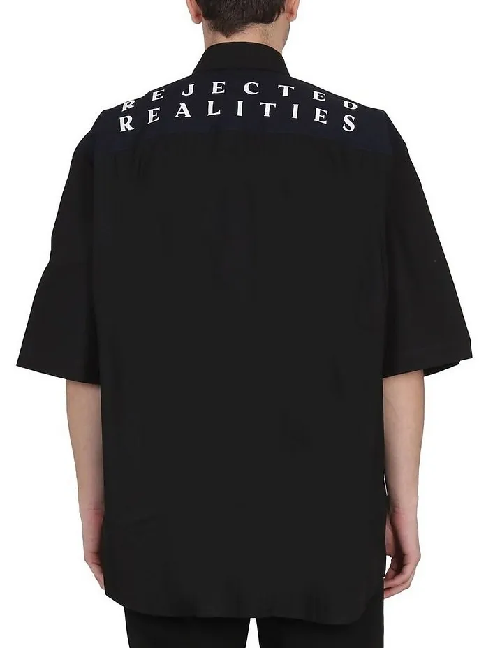 RAF SIMONS  |Street Style Short Sleeves Oversized Logo Designers Shirts