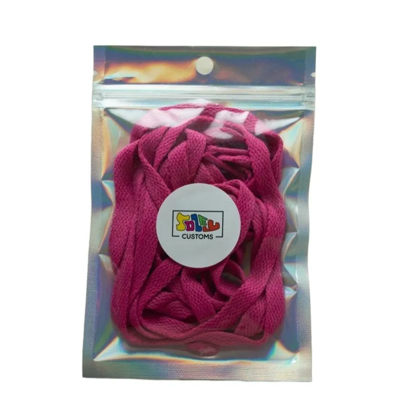 Raspberry Flat Shoe Laces