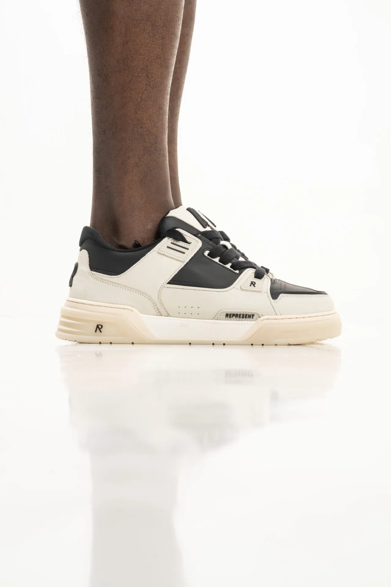 Represent Men’s Studio Sneaker MF9007-438 Vintage White/Black