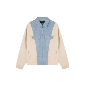 Represent R4 Colour Block Denim Jacket Blue