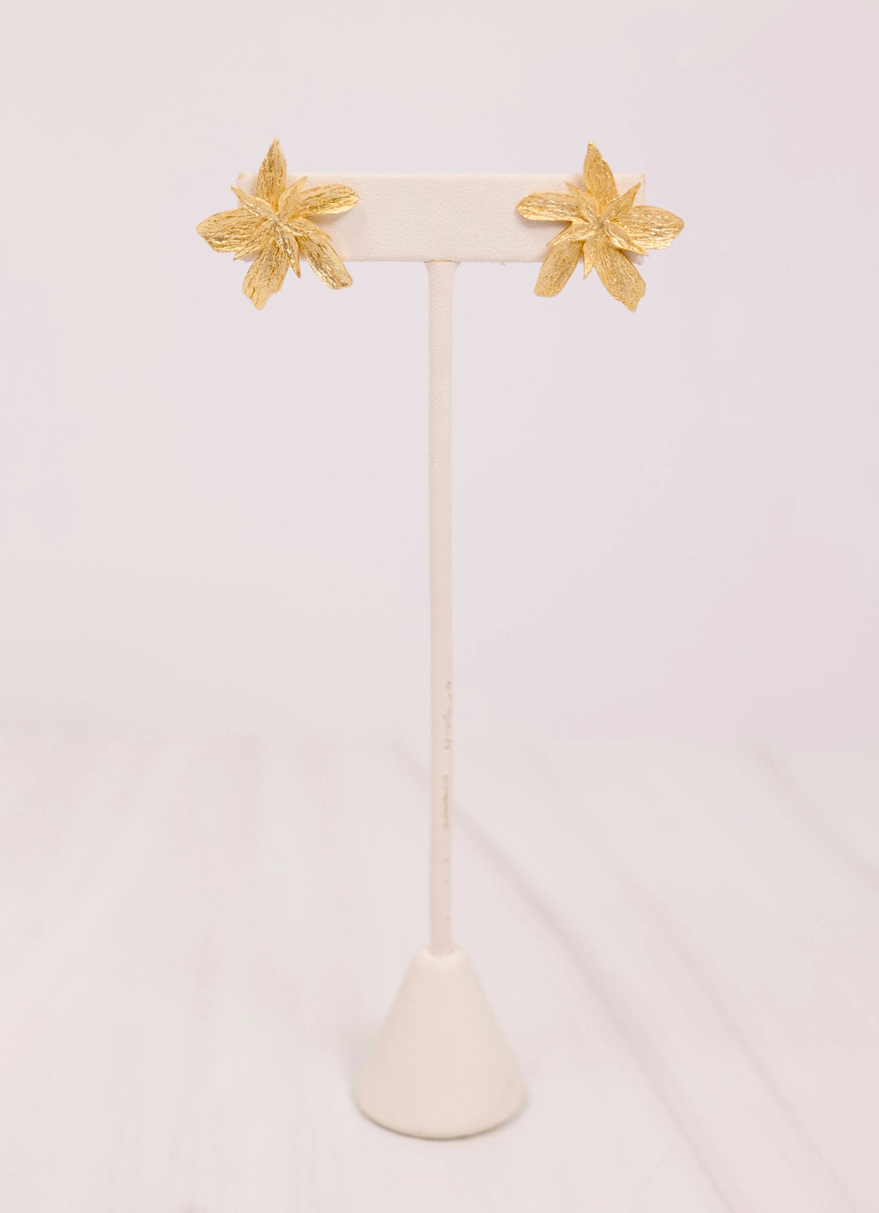 Rieben Flower Earring MATTE GOLD