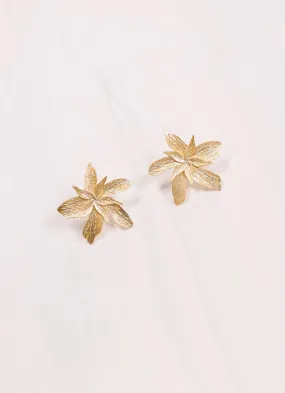 Rieben Flower Earring MATTE GOLD