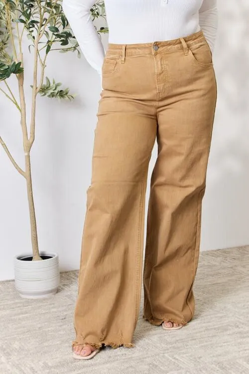 RISEN Jeans in Camel High Waist and Wide Leg