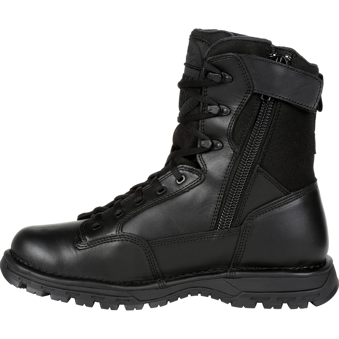 Rocky Women's Portland 8" Black Side Zip Waterproof Public Service Boot